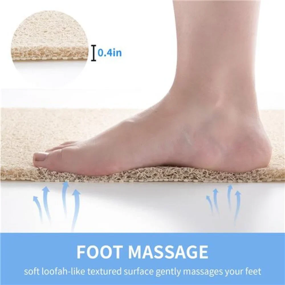 Non Slip Bathtub Mat Shower Foot Scrubber Quick Dry Bath Mat for Bathroom Home
